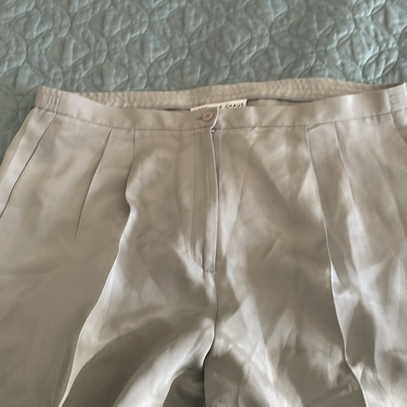 Joseph Chaus, gray silk pants size 12 - Picture 2 of 8